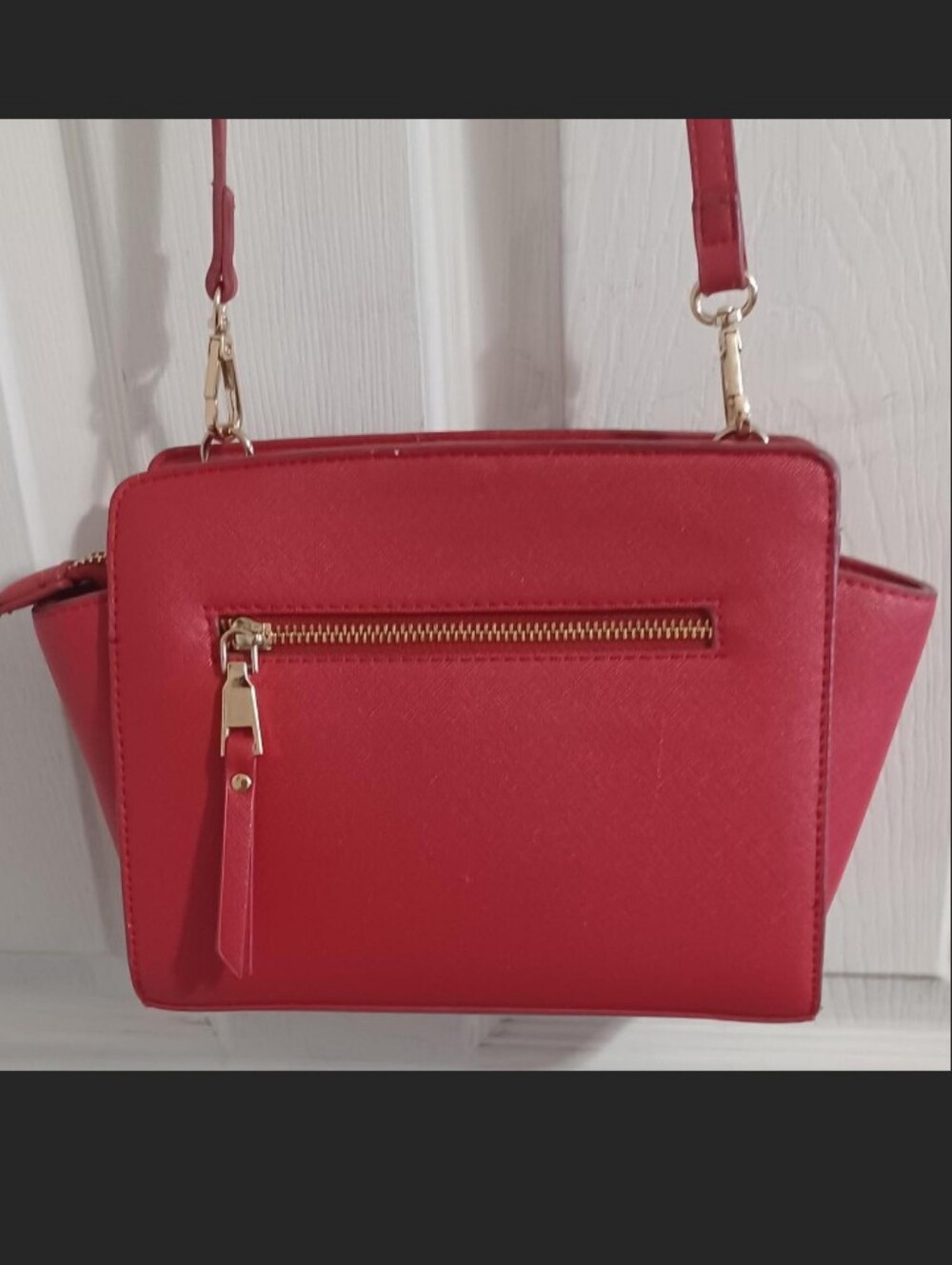 Miztique Red Women's Crossbody Bag with Gold Hardware
